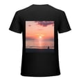 thumbnail image 1 of PIKWEEK Beautiful summer sunset, shirt design art display, T-shirt children's gift casual breathable men, women, boys and girls Black, 1 of 4