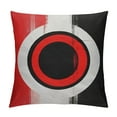 thumbnail image 1 of PIKWEEK  Black White Red and Grey Geometric Shape Throw Pillow Covers Pillow Case for Couch Sofa Bed Home Decor, 1 of 5