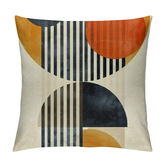 Wuche Boho Abstract Modern Art Decorative Throw Pillow Cover Minimalist Geometric Bohemian Sun Moon Decoration, Botanical Plant Square Pillowcase Cushion  Multiple specifications