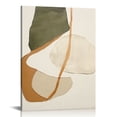 thumbnail image 1 of PIKWEEK  Boho Canvas Wall Art.Mid Century Modern Wall Art, Abstract Shapes Tropical Leaves Prints Paintings, Geometric Sun Line Art Pictures,Minimalist Bohemian Wall Decor 12x16 in, 1 of 4