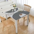 thumbnail image 1 of Wuche Boho Mid Century Modern Minimalist Geometric Abstract Square Table Cover Great for Home Kitchen/Parties/Holiday Dinner white, 1 of 7