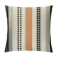 thumbnail image 1 of PIKWEEK  Boho Throw Pillow Covers Orange and Blue Striped Chenille Pillowcases Square Decorative Cushion Covers for Sofa Couch Bed Living Room Farmhouse Decor, 1 of 5