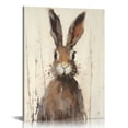 thumbnail image 1 of PIKWEEK Brown European Rabbit Portrait Painting, Gallery Wrapped Canvas, 1 of 5