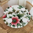 thumbnail image 1 of PIKWEEK Cherry Blossom Table Cloth Flower Elastic Fitted Edged Round Tablecloth Fade Resistant Anti-Shrink Table Cloth Washable Table Cover for Indoor or Outdoor and Anywhere You Wanna use it, 1 of 7