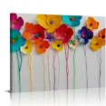 thumbnail image 1 of PIKWEEK  Cololful Flower Painting - Abstract Floral Canvas Wall Art - Big Artwork for Livingroom Bedroom Over Bed Sofa Decor, 1 of 5
