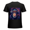thumbnail image 1 of Wuche  Color Headphones Gorilla, Designed Shirt, Art Display, T-shirt Lover Gift Casual Breathable Men's, Women's, Boys', Girls', Children's Black, 1 of 4