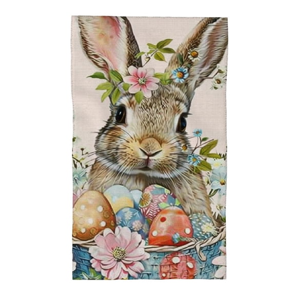 PIKWEEK Colorful Cute High end Durable Rabbit Home Wash Towel Sweet Pink Water Absorbing Quick Drying Towel, Seasonal Cartoon Spring Decoration Pink Towel 27.5 * 16in
