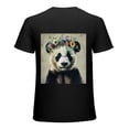 thumbnail image 1 of Wuche Cute Panda Watercolor Animal Portrait Retro, Designed Shirt, Art Display, T-shirt Lover Gift Casual Breathable Men, Women, Boys, Girls, Children Black, 1 of 4