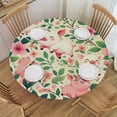 thumbnail image 1 of PIKWEEK Cute Pig Flowers Round Fitted Tablecloth Elastic Edge Waterproof Oil-Proof Table Cover Stain-Resistant Table Cloth Fits Round Tables, 1 of 7