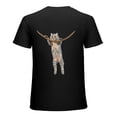 thumbnail image 1 of PIKWEEK Cute kitten T-shirt, suitable for men, women, boys, and girls casual short sleeved Black, 1 of 4