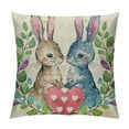 thumbnail image 1 of Wuche Easter Pillow Covers Hunny Easter Bunny Eggs Floral Rabbit Pillows Decorative Throw Pillows Cushion Case Farmhouse Decor for Couch Sofa, 1 of 5