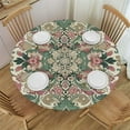 thumbnail image 1 of PIKWEEK  Fitted Round Tablecloth with Elastic Edge Wipe Clean William Morris Prints Table Cloth for Outdoor/Indoor Use, 1 of 7