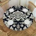 thumbnail image 1 of PIKWEEK  Fitted Round Tablecloth with Elastic Edge Wipe Clean William Morris Prints Table Cloth for Outdoor/Indoor Use, 1 of 7