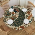 thumbnail image 1 of PIKWEEK  Fitted Round Tablecloth with Elastic Edge Wipe Clean William Morris Prints Table Cloth for Outdoor/Indoor Use, 1 of 7