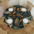 thumbnail image 1 of PIKWEEK  Fitted Round Tablecloth with Elastic Edge Wipe Clean William Morris Table Cloth for Outdoor/Indoor Use, 1 of 7
