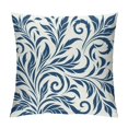 thumbnail image 1 of PIKWEEK  Floral Pillow Cases Queen 100% Cotton Blue White Pillowcases Set of 2 Decorative Flower Pillow Covers Abstract Botanical Pillow Encasement Envelope Closure Plant Pillow Protector 18*18inch, 1 of 5