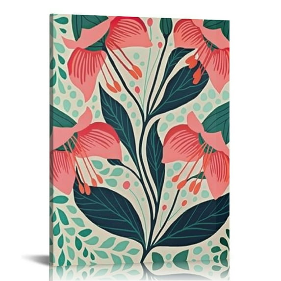 PIKWEEK Flower Market Wall Art Prints Framed Canvas Set of Vintage Colorful Floral Abstract Flowers Pictures wall Decor Paintings Gallery Poster for Aesthetic Room Bedroom Living Room