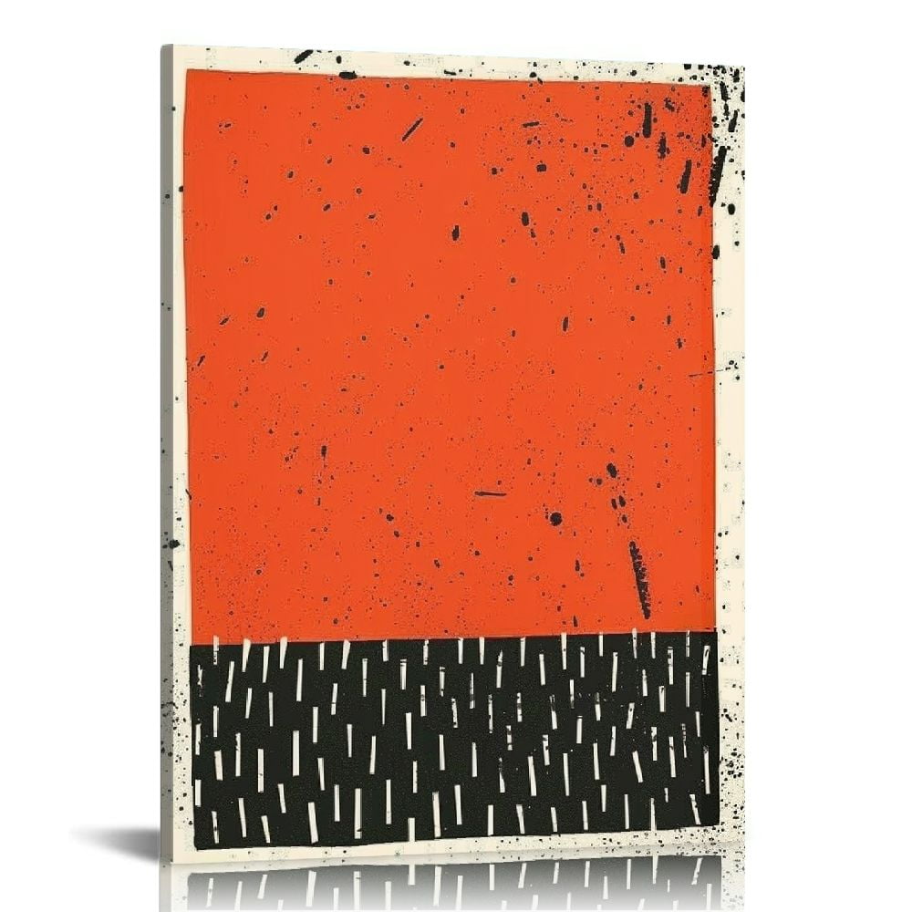 PIKWEEK Framed Canvas Wall Art Abstract Color Blocks Shapes ...