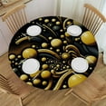 thumbnail image 1 of Wuche  Gold Moon Phases Round Fitted Tablecloth Elastic Edge Waterproof Oil-Proof Table Cover Stain-Resistant Table Cloth Fits Round Tables, 1 of 7