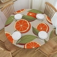 thumbnail image 1 of PIKWEEK  Grapefruit Round Fitted Tablecloth, Slice Fruit Elastic Tablecloth for Round Tables, Waterproof Table Cover, 1 of 7