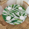 thumbnail image 1 of Wuche Green Tropical Palm Fern Leaves Decorative Round Tablecloth for Outdoor Picnic Camping and Indoor Kitchen Dining Party White, 1 of 8