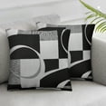 thumbnail image 1 of Wuche Grey Black White Throw Pillow Covers 20x20 Set of 2 Abstract Swirls Square Cushion Covers Geometric Stripe Modern Creative Decorative Multiple specifications, 1 of 6