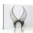 thumbnail image 1 of PIKWEEK  Grey Wings Canvas Wall Art,, 1 of 4