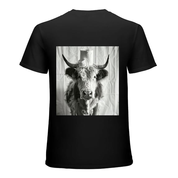 PIKWEEK H. Niao Black and White Cow Animal Art, Fun Animals, Design Shirts, Art Display, T-shirts, Lover Gifts, Casual Breathable Men, Women, Boys, Girls, Children Black