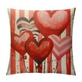 thumbnail image 1 of Wuche Hello Valentines Day Pillow Covers Pink White Stripes Pillow Covers Balloons Valentines Day Throw Pillows Decorative Cushion Cases Home Decor for Couch Bed, 1 of 5