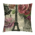 thumbnail image 1 of Wuche Hopyeer Vintage Romantic Paris Trip Classical Postcards Hot Air Balloons Kites Throw Pillow Covers Decor Europe Map Eiffel&nbsp;Tower&nbsp;Xmas Valentine&nbsp;Pillowcase for Sofa, 1 of 5