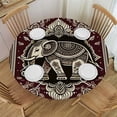 thumbnail image 1 of PIKWEEK  Indian Elephant with Mandalas Round Tablecloth, Fitted Round Table Cloth with Elastic Edge Wipeable Table Protector for Indoor Outdoor Party Picnic, 1 of 7