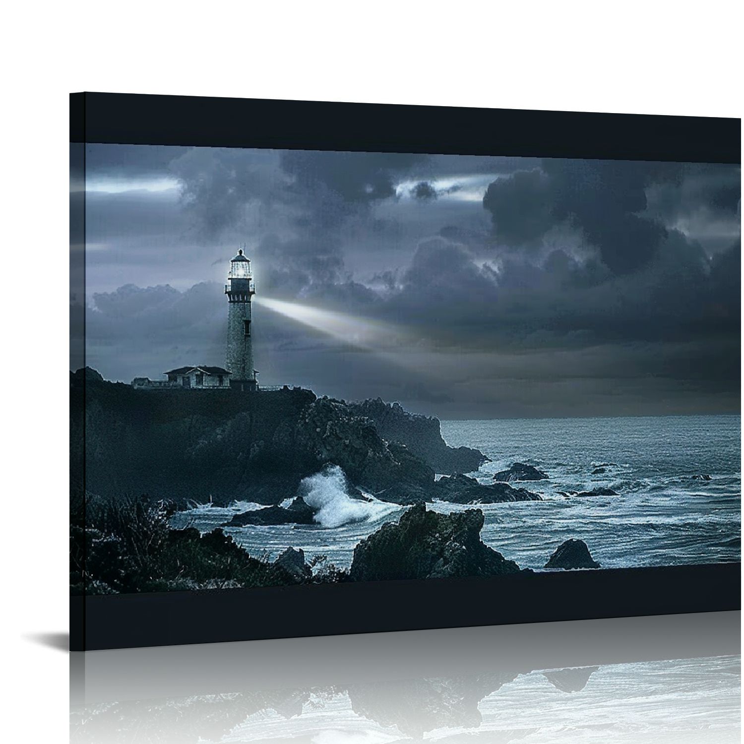 Wuche Large the Sea and Pigeon Point Lighthouse Canvas Prints Wall Art ...