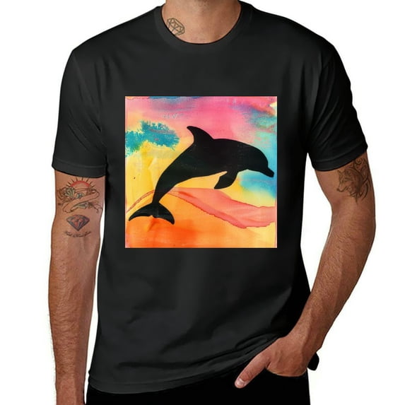PIKWEEK Life Is Better With Dolphins T Shirts Personalized Crewneck Short Sleeves for Men Women Youth Gifts Dolphin lovers T-Shirt