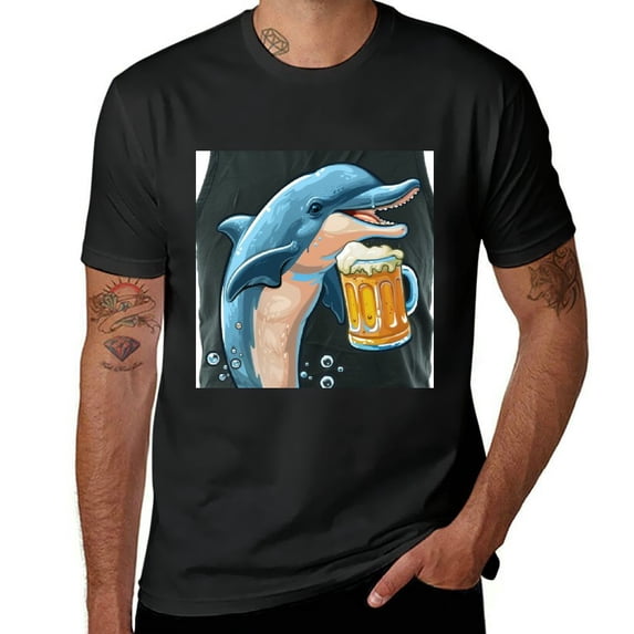 PIKWEEK Life Is Better With Dolphins T Shirts Personalized Crewneck Short Sleeves for Men Women Youth Gifts Dolphin lovers T-Shirt