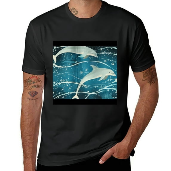PIKWEEK Life Is Better With Dolphins T Shirts Personalized Crewneck Short Sleeves for Men Women Youth Gifts Dolphin lovers T-Shirt