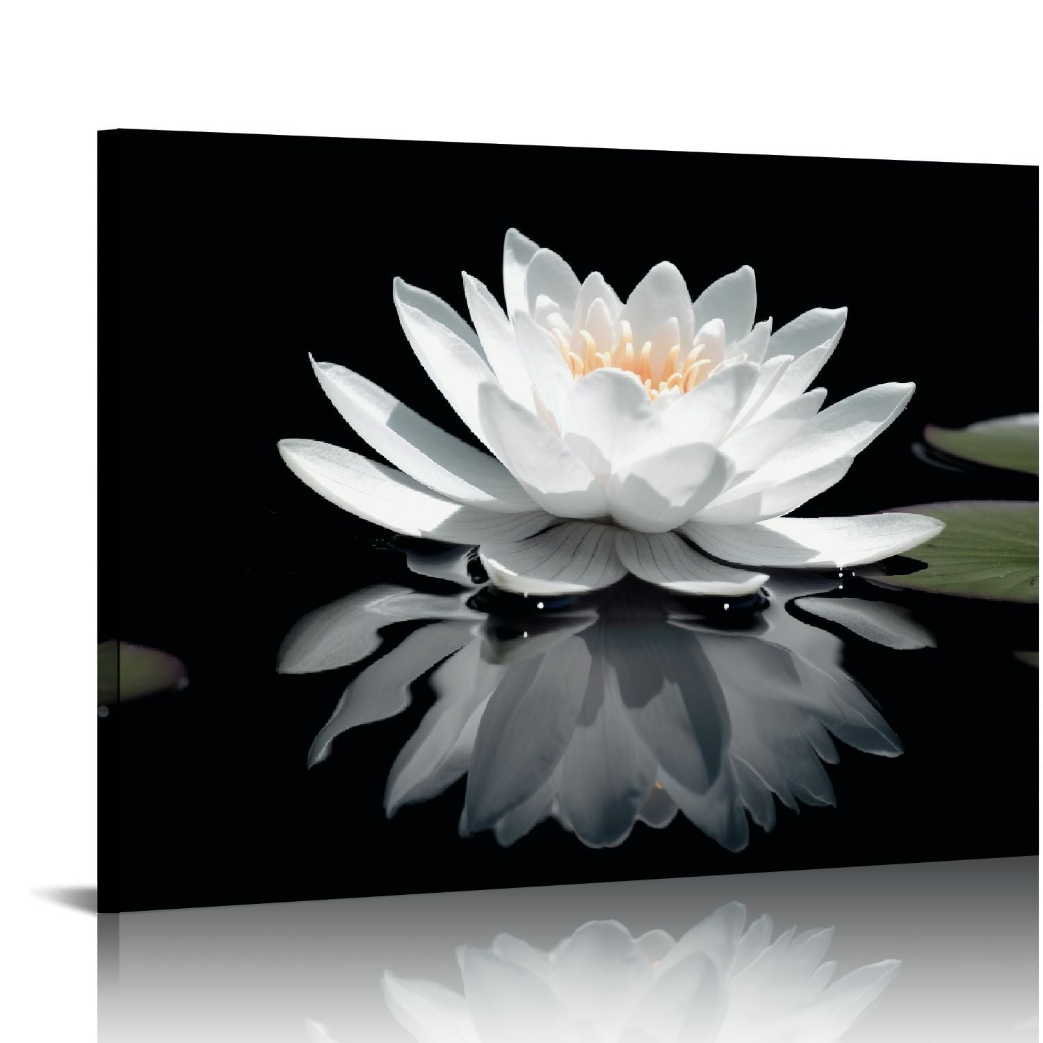 PIKWEEK Lotus Flower Canvas Print Zen Wall Art Black and White Floral ...