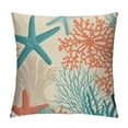thumbnail image 1 of PIKWEEK  Nautical Beach Coastal Throw Pillow Cover ,Sea Map Sailing Ship Anchors Dolphins Summer Pillow Cases for Sofa Living Room Bedroom Party Decor, 1 of 5
