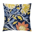 thumbnail image 1 of Wuche Navy Blue Outdoor Pillow Covers Chinoiserie Burnt Orange Yellow Floral Throw Pillow Covers Vintage Pillowcase Square Cushion Cover for Bedroom Sofa Couch Home Decor, 1 of 5