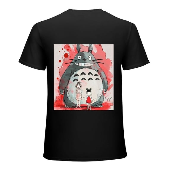Wuche Neighbor Cat Retro Art Aesthetics, Design Shirts, Art Display, T-shirt Lover Gift Leisure Breathable Men's, Women's, Boys', Girls', Children's Black
