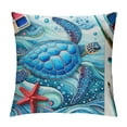 thumbnail image 1 of Wuche Ocean Theme Summer Pillow Covers  Blue Sea Turtle Beach Pattern Soft Linen Throw Pillow Cover Cushion Case for Couch Sofa Living Room Indoor Outdoor Home Decor Multiple specifications, 1 of 5