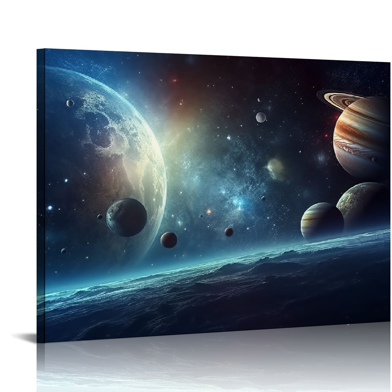 PIKWEEK Outer Space Canvas Wall Art - Prints for Modern Home Decoration ...