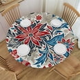 thumbnail image 1 of PIKWEEK  Paisley Flowers Round Fitted Table Covers, Elastic Edge Tablecloth for Indoor Dining Table, 1 of 7