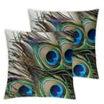 thumbnail image 1 of PIKWEEK Peacock Pattern Peacock Feather Throw Pillow Cover, Set of 2 Short Plush Material Sofa Throw Pillow Covers, Car Throw Pillow Covers, Multiple Specifications, 1 of 7