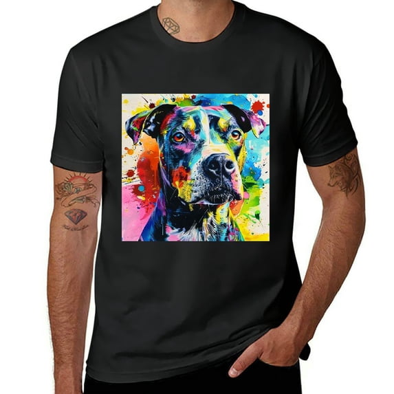 PIKWEEK Pet dog pattern short sleeved men's and women's casual short sleeved spring/summer casual top T-shirt