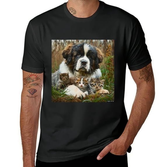 PIKWEEK Pet dog pattern short sleeved men's and women's casual short sleeved spring/summer casual top T-shirt