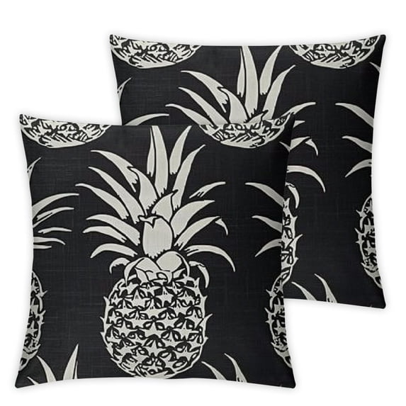PIKWEEK Pillow Covers Summer Colorful Fresh Pineapple Tropical Fruit Cotton Throw Pillow Case Cushion Cover Outdoor Home Couch Decorative Set of 2 Multiple specifications