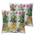 thumbnail image 1 of PIKWEEK Pillow Covers Summer Colorful Fresh Pineapple Tropical Fruit Cotton  Throw Pillow Case Cushion Cover Outdoor Home Couch Decorative Set of 2 Multiple specifications, 1 of 7