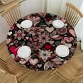 thumbnail image 1 of PIKWEEK  Pink Love Hearts Round Tablecloth, Fitted Round Table Cloth with Elastic Edge Wipeable Table Protector for Indoor Outdoor Party Picnic, 1 of 7