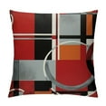 thumbnail image 1 of PIKWEEK  Red and Black Throw Pillow Covers,Grey Modern Abstract Pillowcases,Gray Geometric Circle Pattern Decor for Sofa Couch Living Room Bedroom Home Outdoor, 1 of 5