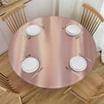 thumbnail image 1 of PIKWEEK Rose Gold Textured Metal, Elastic Fitted Edged Round Tablecloth Waterproof Anti-Shrink Soft Polyester Table Cloth Washable Table Cover for Banquet Home Indoor or Outdoor White, 1 of 7